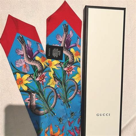 gucci scarf snake|gucci print silk neck bow.